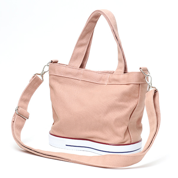  ミニトートバッグ ショルダーベルト付き メンズ レディース ブランド キャンバス ピンク 桃色 手提げ 手さげ バッグ ショッピング 小さめ お出かけ 小ぶり 小さい 布 帆布 靴 スニーカー オケル(OKERU) C-TYPE