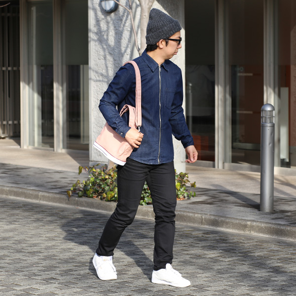  ミニトートバッグ ショルダーベルト付き メンズ レディース ブランド キャンバス ピンク 桃色 手提げ 手さげ バッグ ショッピング 小さめ お出かけ 小ぶり 小さい 布 帆布 靴 スニーカー オケル(OKERU) C-TYPE