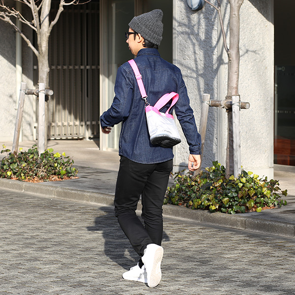  ミニトートバッグ ショルダーベルト付き メンズ レディース ブランド ナイロン グレー グレイ 灰色 靴 スニーカー ショッピング 小さめ お出かけ 小ぶり バッグ 小さい オケル(OKERU) N-TYPE