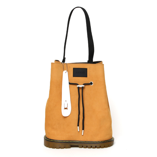 オケル(OKERU) D-2TYPE レザー ミニトート 巾着バッグ ブラウン