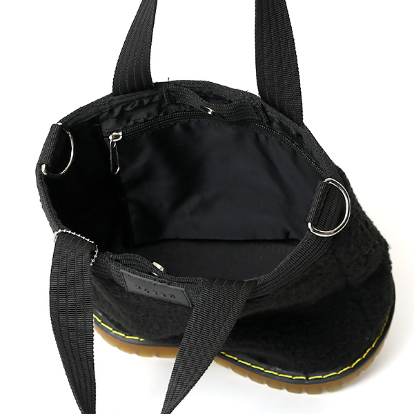 オケル ミニトート ハンドバッグ ボア トートバッグ メンズ 小さめ レディース かばん ショルダーベルト ブラック 黒 黒色 かわいい 散歩 公園 ゴルフ ジム バッグ シューズ ソール 日本製 ブランド オケル(OKERU)