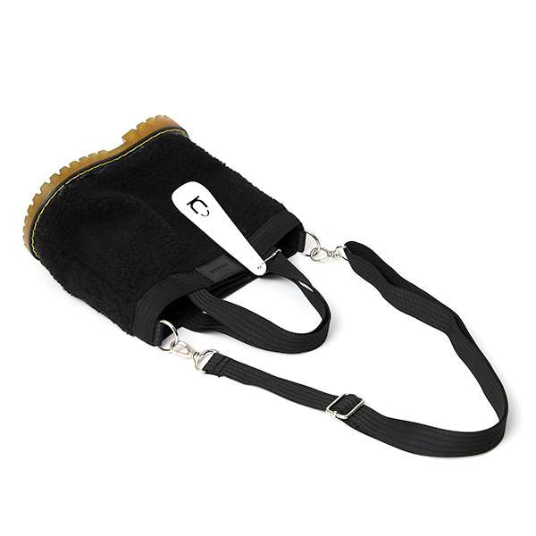 オケル ミニトート ハンドバッグ ボア トートバッグ メンズ 小さめ レディース かばん ショルダーベルト ブラック 黒 黒色 かわいい 散歩 公園 ゴルフ ジム バッグ シューズ ソール 日本製 ブランド オケル(OKERU)