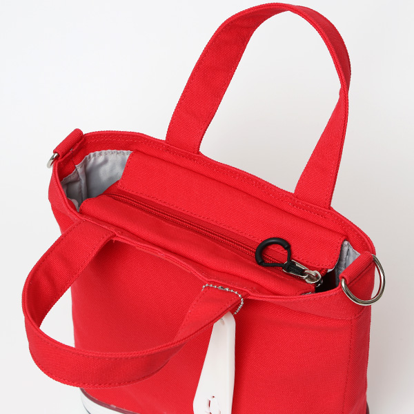 オケル(OKERU) トート ミニ バッグ メンズ レディース ブランド オシャレ 小さめ 自立 かばん キャンバス レッド ワイン 赤色 ゴルフバッグ カートバッグ ラウンド バッグ ファスナー ジム お散歩 カバン ミニ 2way ショルダーバッグ