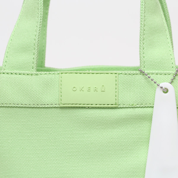 オケル(OKERU) トート ミニ バッグ メンズ レディース ブランド オシャレ 小さめ 自立 かばん キャンバス グリーン 緑色 ゴルフバッグ カートバッグ ラウンド バッグ ファスナー ジム お散歩 カバン ミニ 2way ショルダーバッグ