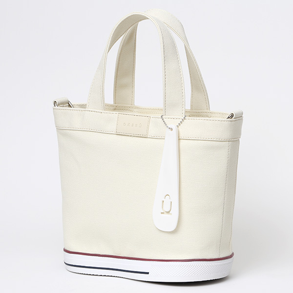 オケル(OKERU) トート ミニ バッグ メンズ レディース ブランド オシャレ 小さめ 自立 かばん キャンバス ホワイト 白色 ゴルフバッグ カートバッグ ラウンド バッグ ファスナー ジム お散歩 カバン ミニ 2way ショルダーバッグ