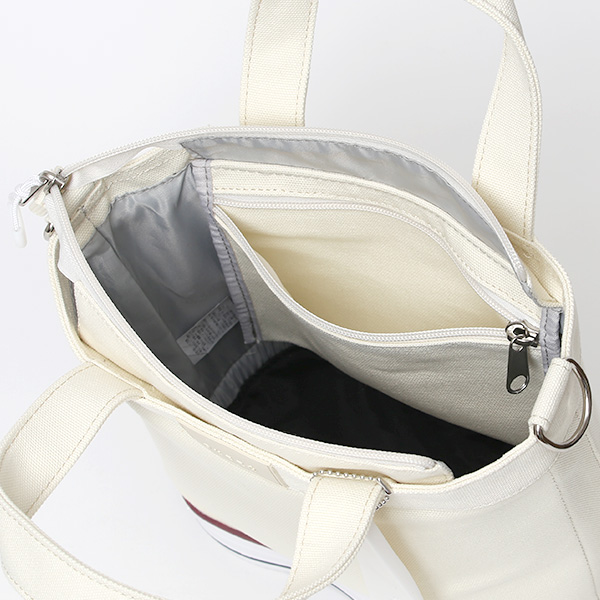 オケル(OKERU) トート ミニ バッグ メンズ レディース ブランド オシャレ 小さめ 自立 かばん キャンバス ホワイト 白色 ゴルフバッグ カートバッグ ラウンド バッグ ファスナー ジム お散歩 カバン ミニ 2way ショルダーバッグ