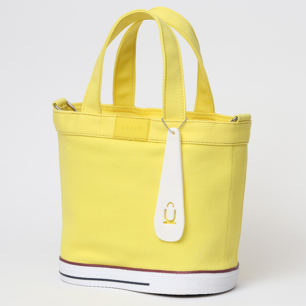 オケル(OKERU) トート ミニ バッグ メンズ レディース ブランド オシャレ 小さめ 自立 かばん キャンバス イエロー 黄色 ゴルフバッグ カートバッグ ラウンド バッグ ファスナー ジム お散歩 カバン ミニ 2way ショルダーバッグ