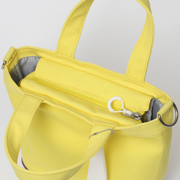 オケル(OKERU) トート ミニ バッグ メンズ レディース ブランド オシャレ 小さめ 自立 かばん キャンバス イエロー 黄色 ゴルフバッグ カートバッグ ラウンド バッグ ファスナー ジム お散歩 カバン ミニ 2way ショルダーバッグ