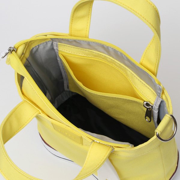 オケル(OKERU) トート ミニ バッグ メンズ レディース ブランド オシャレ 小さめ 自立 かばん キャンバス イエロー 黄色 ゴルフバッグ カートバッグ ラウンド バッグ ファスナー ジム お散歩 カバン ミニ 2way ショルダーバッグ