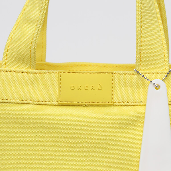 オケル(OKERU) トート ミニ バッグ メンズ レディース ブランド オシャレ 小さめ 自立 かばん キャンバス イエロー 黄色 ゴルフバッグ カートバッグ ラウンド バッグ ファスナー ジム お散歩 カバン ミニ 2way ショルダーバッグ