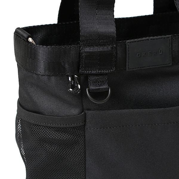 ミニトート ゴルフバッグ メンズ レディース ラウンドバッグ ゴルフ カートバッグ ペットボトル収納 自立 ブラック 黒 黒色 トート お散歩 スポーツ バッグ おしゃれ 小さめ 2way ファスナー かばん ブランド オケル(OKERU)