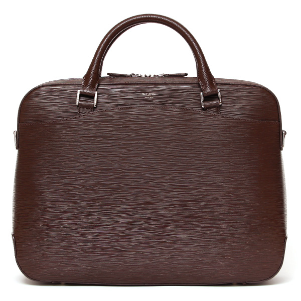 【約10営業日内に発送】ペッレ モルビダ(PELLE MORBIDA) エピレザー ブリーフバッグ ダークブラウン