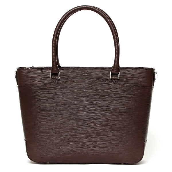 ペッレ モルビダ(PELLE MORBIDA) エピレザー トートバッグ ダークブラウン