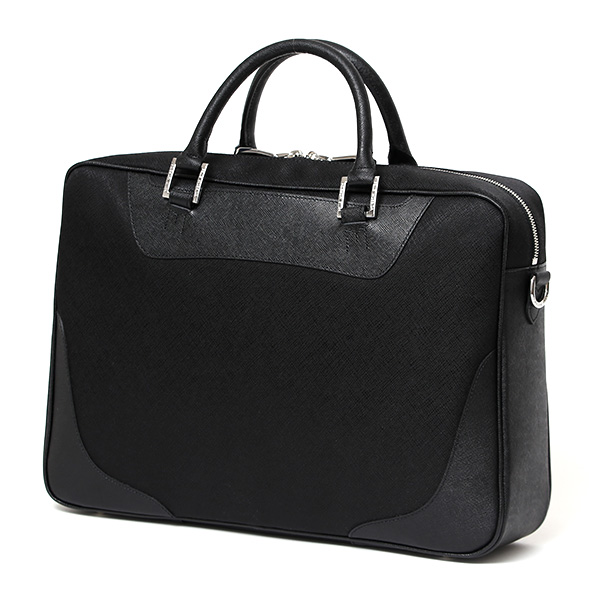  ブリーフケース メンズ ブランド ペッレモルビダ 日本製 ナイロン レザー 革 軽量 ビジネス バッグ ブラック 黒 黒色 機能性 PC タブレット収納 A4 通勤 通学 カジュアル かばん ペッレ モルビダ(PELLE MORBIDA)