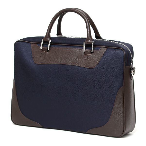 ブリーフケース メンズ ブランド ペッレモルビダ 日本製 ナイロン レザー 革 軽量 ビジネス バッグ ブルー ネイビー 青色 機能性 PC タブレット収納 A4 通勤 通学 カジュアル かばん ペッレ モルビダ(PELLE MORBIDA)