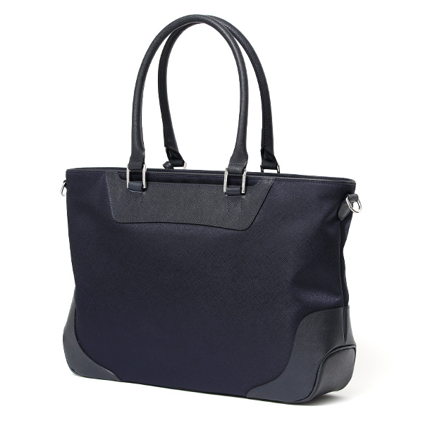  ペッレモルビダ トートバッグ メンズ ナイロン 本革 国産 ブランド おしゃれ トート ショルダーベルト ブルー ネイビー 青色 リモンタ ナイロン 軽量 A4 PC タブレット 収納 レザー 鞄 ペッレ モルビダ(PELLE MORBIDA)