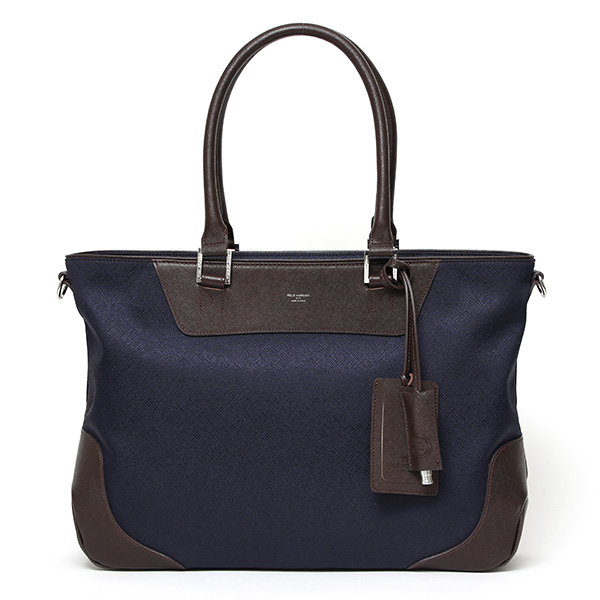 ペッレ モルビダ(PELLE MORBIDA) リモンタナイロン トートバッグ ネイビー/ダークブラウン