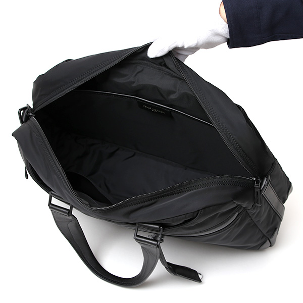 ペッレモルビダ ハイドロフォイル ブリーフバッグ メンズ ブリーフケース ビジネスバッグ ブランド 日本製 ブラック 黒 黒色 PC収納 ナイロン ショルダー ベルト 付き 革 通勤 通学 HYD001 ペッレ モルビダ(PELLE MORBIDA)