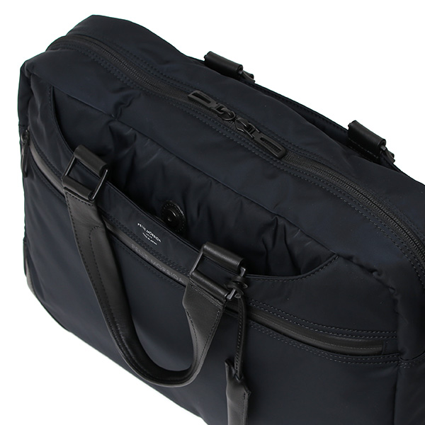 ペッレモルビダ ハイドロフォイル ブリーフバッグ メンズ ブリーフケース ビジネスバッグ ブランド 日本製 ブルー ネイビー 青色 PC収納 ナイロン ショルダー ベルト 付き 革 通勤 通学 HYD001 ペッレ モルビダ(PELLE MORBIDA)