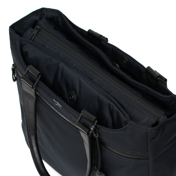 ビジネストート ブランド メンズ トート ナイロン 日本製 ソロテックス オフィスカジュアル おしゃれ 鞄 革 ブルー ネイビー 青色 男性 プレゼント ギフト 30代 40代 通勤 HYD004 ハイドロフォイル ペッレ モルビダ(PELLE MORBIDA)