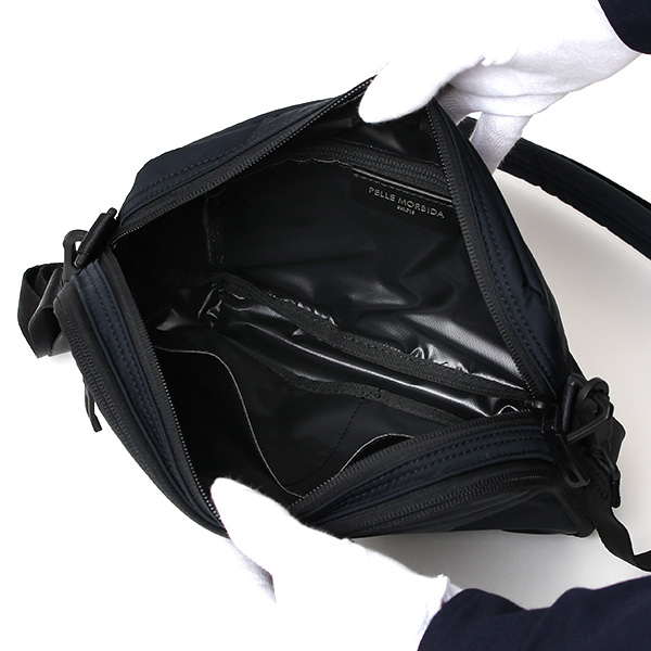 ショルダーバッグ ペッレモルビダ ブランド メンズ ナイロン 日本製 サコッシュ 斜め掛け A5サイズ ブルー ネイビー 青色 レディース クラッチ バッグインバッグ 鞄 抗菌 防シワ HYD010 ペッレ モルビダ(PELLE MORBIDA)