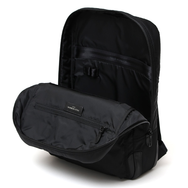 ビジネスリュック バックパック メンズ リュック ナイロン デイパック ブランド 日本製 オフィス おしゃれ ブラック 黒 黒色 ソロテックス 軽量 大容量 通勤 出張 鞄 ハイドロフォイル HYD011 ペッレ モルビダ(PELLE MORBIDA)