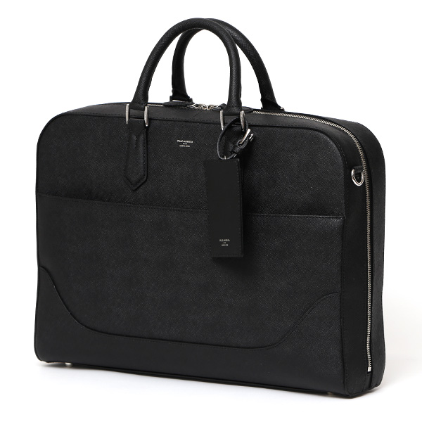 ペッレモルビダ ブリーフケース 本革 メンズ ビジネスバッグ ブリーフバッグ ショルダーベルト 付き ブラック 黒 黒色 PC収納 おしゃれ プレゼント 日本製 ブランド キャピターノ CA013A ペッレ モルビダ(PELLE MORBIDA)