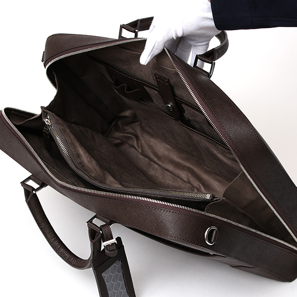 ペッレモルビダ ブリーフケース 本革 メンズ ビジネスバッグ ブリーフバッグ ショルダーベルト 付き ダークブラウン ブラウン 茶 茶色 PC収納 おしゃれ プレゼント 日本製 ブランド キャピターノ CA013A ペッレ モルビダ(PELLE MORBIDA)