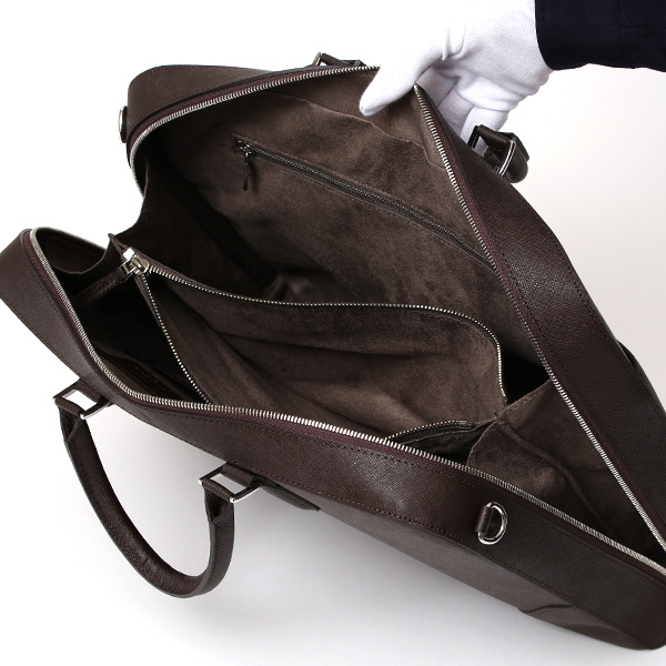 ペッレモルビダ ブリーフケース 本革 メンズ ビジネスバッグ ブリーフバッグ ショルダーベルト 付き ダークブラウン ブラウン 茶 茶色 PC収納 おしゃれ プレゼント 日本製 ブランド キャピターノ CA013A ペッレ モルビダ(PELLE MORBIDA)