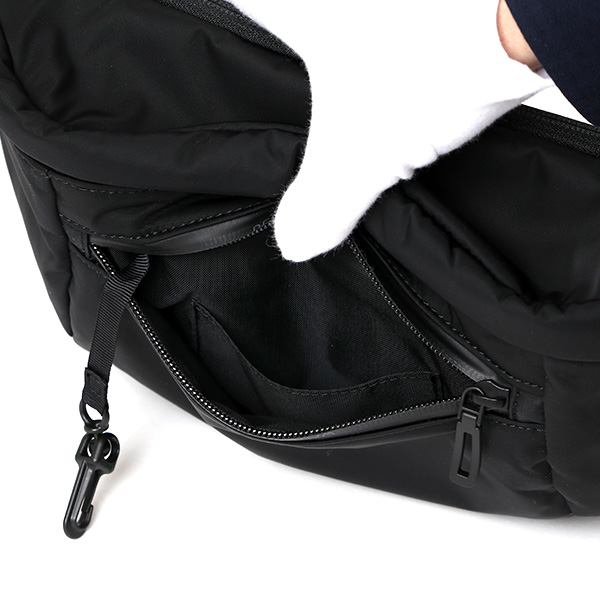 ペッレモルビダ ボディバッグ ハイドロフォイル ナイロン メンズ カジュアル ウエストバッグ 斜め掛け 鞄 ブラック 黒 黒色 ショルダーバッグ 軽い 高機能 日本製 ブランド HDY009 ペッレ モルビダ(PELLE MORBIDA)