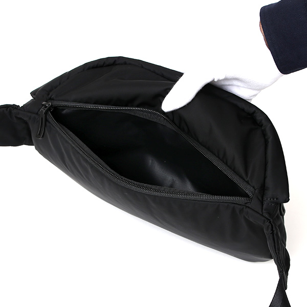 ペッレモルビダ ボディバッグ ハイドロフォイル ナイロン メンズ カジュアル ウエストバッグ 斜め掛け 鞄 ブラック 黒 黒色 ショルダーバッグ 軽い 高機能 日本製 ブランド HDY009 ペッレ モルビダ(PELLE MORBIDA)