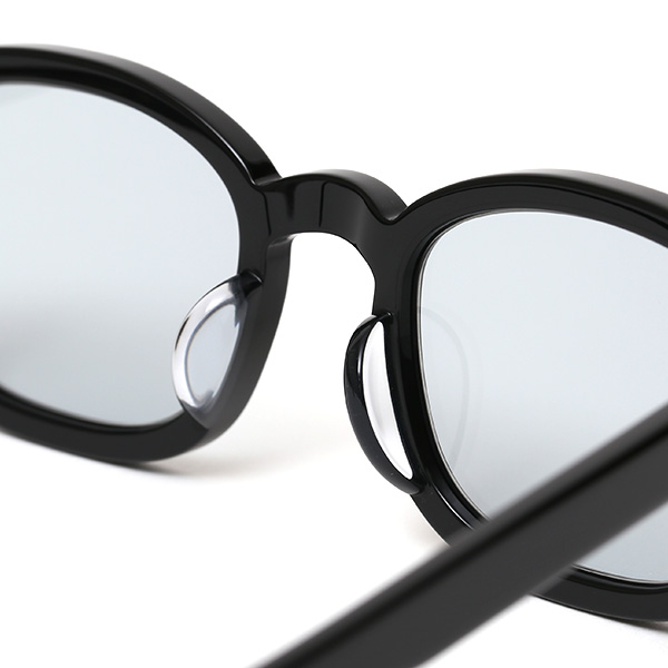  サングラス メンズ 日本 ブランド 薄い 色 レンズ ブラック 黒 黒色 パリジャン ウェリントン フレンチビンテージ 黒縁 オシャレ 国産 鯖江 日本製 高級 手磨き ハンドメイド プレゼント ギフト QWON クヲン クオン MATSOUA マツワ Sunglass