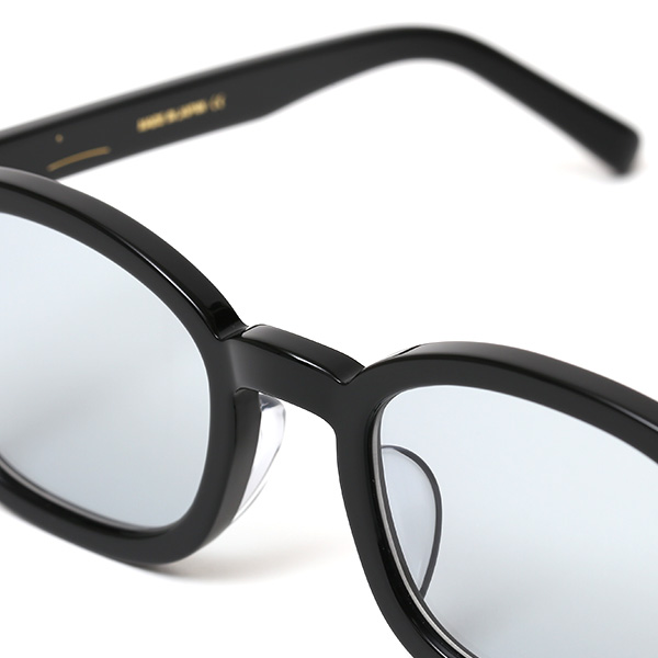  サングラス メンズ 日本 ブランド 薄い 色 レンズ ブラック 黒 黒色 パリジャン ウェリントン フレンチビンテージ 黒縁 オシャレ 国産 鯖江 日本製 高級 手磨き ハンドメイド プレゼント ギフト QWON クヲン クオン MATSOUA マツワ Sunglass