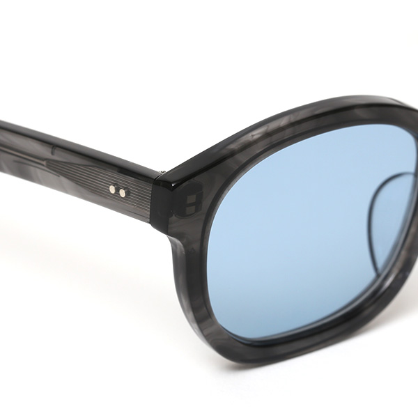  サングラス メンズ 日本 ブランド 薄い 色 レンズ グレー グレイ 灰色 パリジャン ウェリントン フレンチビンテージ 黒縁 オシャレ 国産 鯖江 日本製 高級 手磨き ハンドメイド プレゼント ギフト QWON クヲン クオン MATSOUA マツワ Sunglass