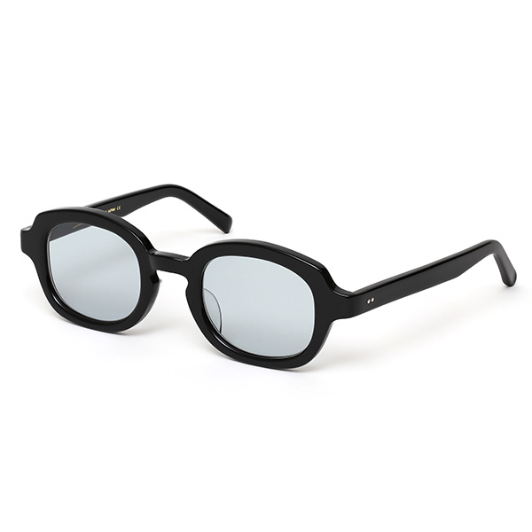QWON(クヲン) MOJO(モジョ) オーバル型 サングラス ブラック/ブルーグレー