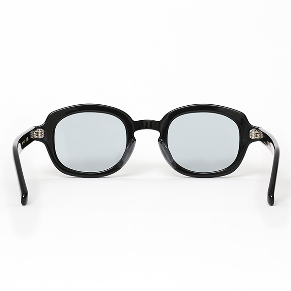  サングラス メンズ 日本 ブランド 薄い 色 レンズ ブラック 黒 黒色 オーバル スクエア ロック 黒縁 オシャレ 国産 鯖江 日本製 高級 手磨き ハンドメイド プレゼント ギフト QWON クヲン クオン MOJO モジョ Sunglass