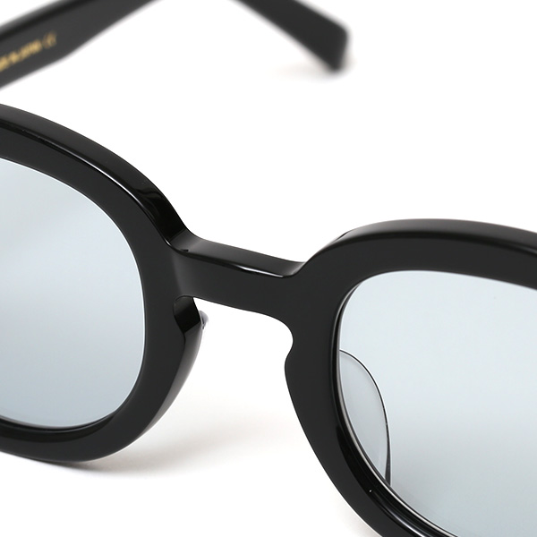  サングラス メンズ 日本 ブランド 薄い 色 レンズ ブラック 黒 黒色 オーバル スクエア ロック 黒縁 オシャレ 国産 鯖江 日本製 高級 手磨き ハンドメイド プレゼント ギフト QWON クヲン クオン MOJO モジョ Sunglass