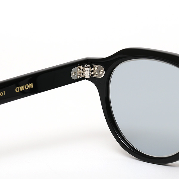  サングラス メンズ 日本 ブランド 薄い 色 レンズ ブラック 黒 黒色 クラウンパント ボストン フレンチビンテージ 黒縁 オシャレ 国産 鯖江 日本製 高級 手磨き ハンドメイド プレゼント ギフト QWON クヲン クオン MOURLOT ムルロ Sunglass