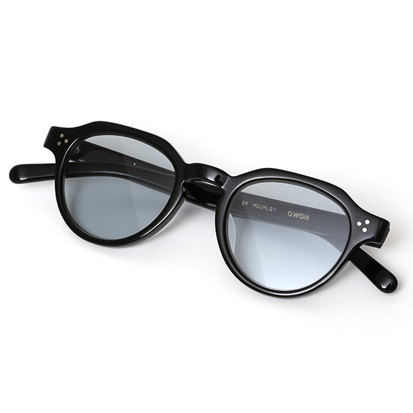  サングラス メンズ 日本 ブランド 薄い 色 レンズ ブラック 黒 黒色 クラウンパント ボストン フレンチビンテージ 黒縁 オシャレ 国産 鯖江 日本製 高級 手磨き ハンドメイド プレゼント ギフト QWON クヲン クオン MOURLOT ムルロ Sunglass
