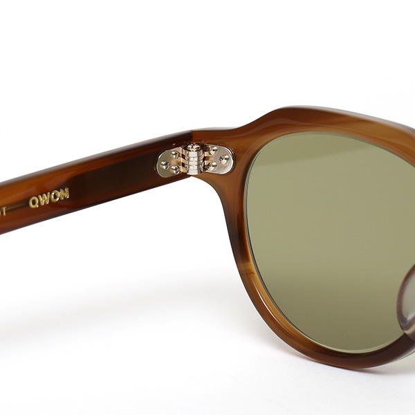  サングラス メンズ 日本 ブランド 薄い 色 レンズ ブラウン 茶 茶色 クラウンパント ボストン フレンチビンテージ 黒縁 オシャレ 国産 鯖江 日本製 高級 手磨き ハンドメイド プレゼント ギフト QWON クヲン クオン MOURLOT ムルロ Sunglass