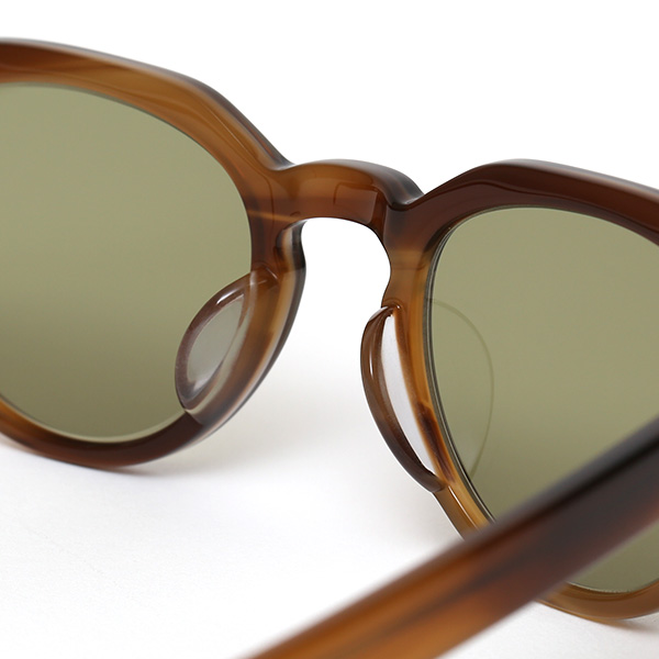  サングラス メンズ 日本 ブランド 薄い 色 レンズ ブラウン 茶 茶色 クラウンパント ボストン フレンチビンテージ 黒縁 オシャレ 国産 鯖江 日本製 高級 手磨き ハンドメイド プレゼント ギフト QWON クヲン クオン MOURLOT ムルロ Sunglass