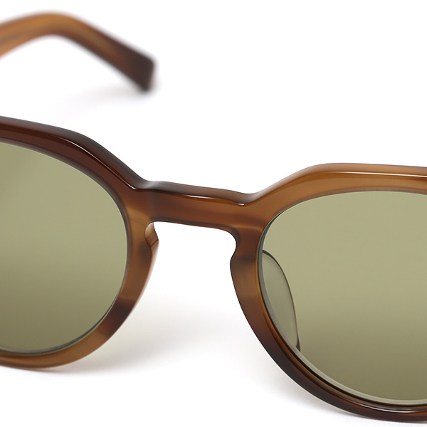  サングラス メンズ 日本 ブランド 薄い 色 レンズ ブラウン 茶 茶色 クラウンパント ボストン フレンチビンテージ 黒縁 オシャレ 国産 鯖江 日本製 高級 手磨き ハンドメイド プレゼント ギフト QWON クヲン クオン MOURLOT ムルロ Sunglass