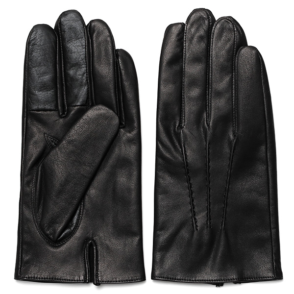 佐々木手袋 メンズ 牛革 三本山革手袋 ブラック