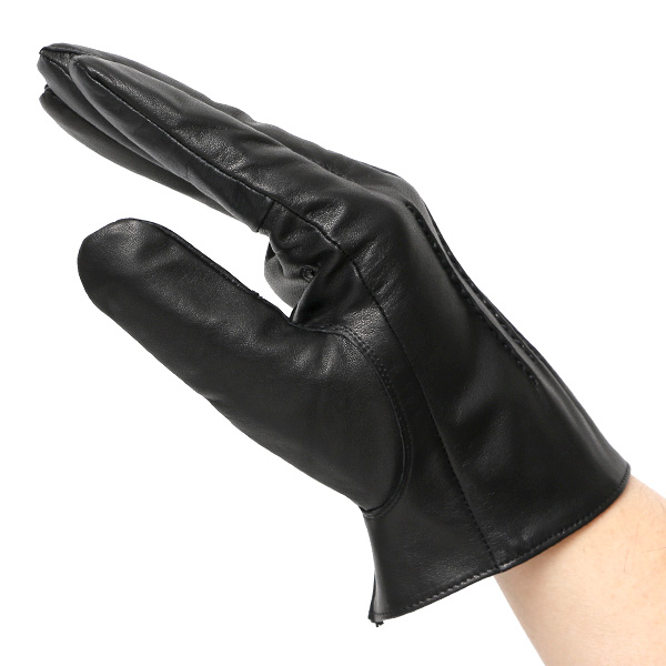  佐々木手袋 日本製 牛革 レザー メンズ 手袋 スマートフォン対応 ブラック 黒 黒色 防寒 革手袋 本革 国産 オールレザー 化粧箱付き スマホ対応 タッチパネル 操作可能 高級 おしゃれ プレゼント 男性 大人 通勤 三本山 経年変化 味わい 暖かい