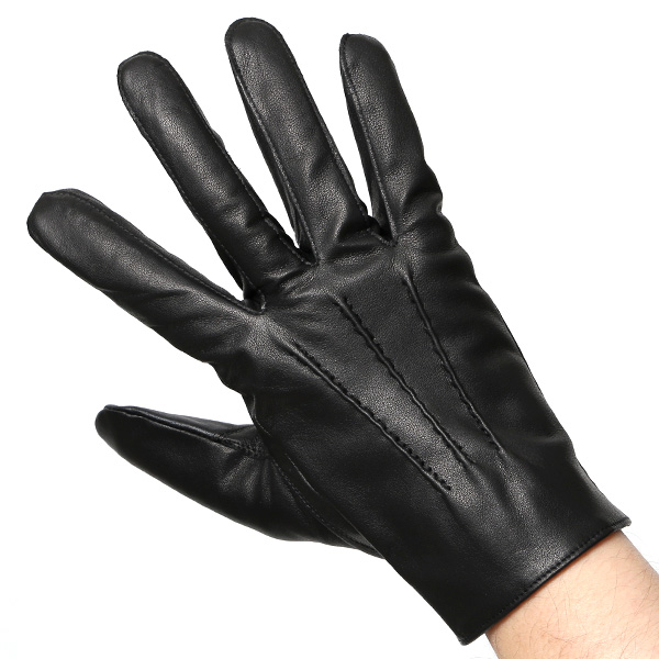  佐々木手袋 日本製 牛革 レザー メンズ 手袋 スマートフォン対応 ブラック 黒 黒色 防寒 革手袋 本革 国産 オールレザー 化粧箱付き スマホ対応 タッチパネル 操作可能 高級 おしゃれ プレゼント 男性 大人 通勤 三本山 経年変化 味わい 暖かい