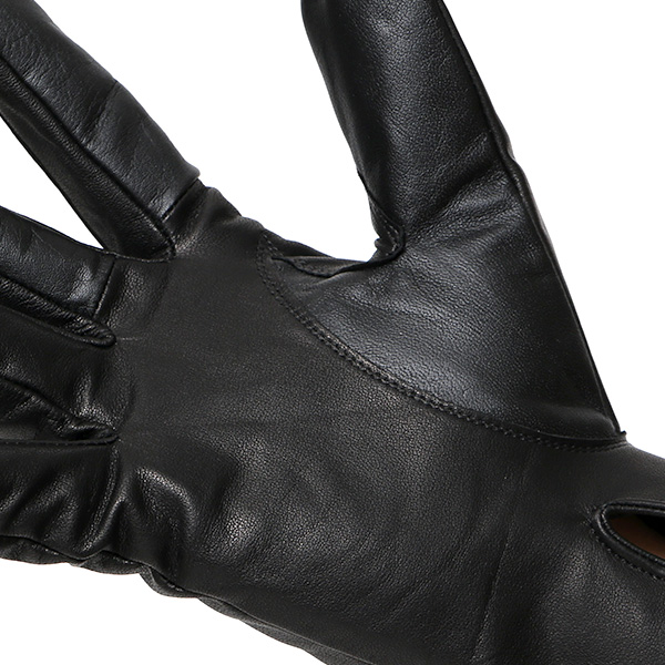  佐々木手袋 日本製 牛革 レザー メンズ 手袋 スマートフォン対応 ブラック 黒 黒色 防寒 革手袋 本革 国産 オールレザー 化粧箱付き スマホ対応 タッチパネル 操作可能 高級 おしゃれ プレゼント 男性 大人 通勤 三本山 経年変化 味わい 暖かい