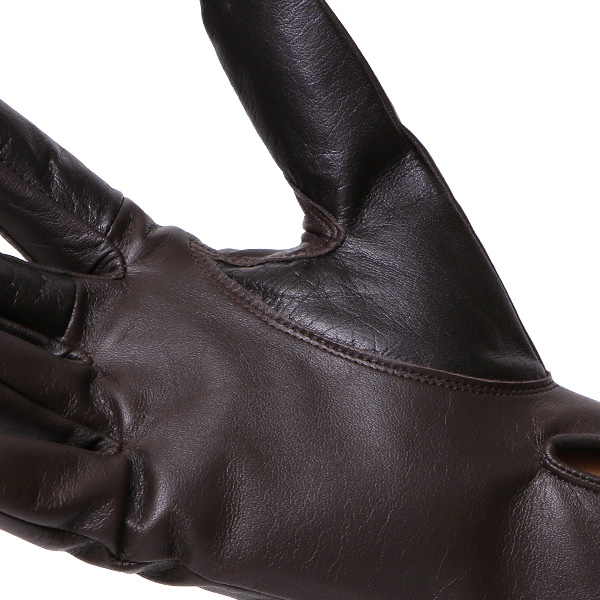  佐々木手袋 日本製 牛革 レザー メンズ 手袋 スマートフォン対応 ダークブラウン ブラウン 茶 茶色 防寒 革手袋 本革 国産 オールレザー 化粧箱付き スマホ対応 タッチパネル 操作可能 高級 おしゃれ プレゼント 男性 大人 通勤 三本山 経年変化 味わい 暖かい