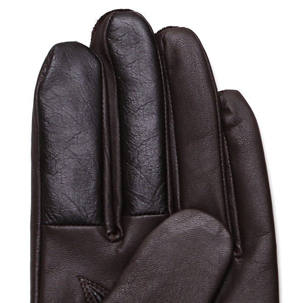  佐々木手袋 日本製 牛革 レザー メンズ 手袋 スマートフォン対応 ダークブラウン ブラウン 茶 茶色 防寒 革手袋 本革 国産 オールレザー 化粧箱付き スマホ対応 タッチパネル 操作可能 高級 おしゃれ プレゼント 男性 大人 通勤 三本山 経年変化 味わい 暖かい