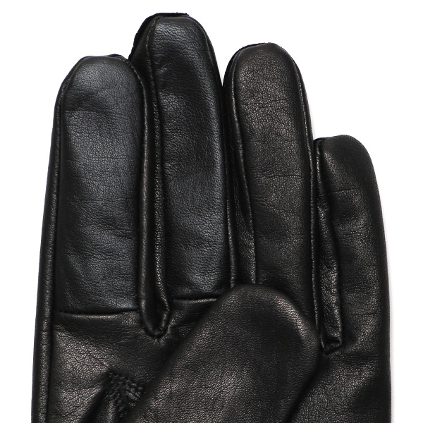  佐々木手袋 日本製 牛革 レザー メンズ 手袋 スマートフォン対応 ブラック 黒 黒色 リブ付き カフス付き 防寒 革手袋 本革 国産 オールレザー 化粧箱付き スマホ対応 タッチパネル 操作可能 高級 おしゃれ プレゼント 男性 大人 通勤 三本山 暖かい