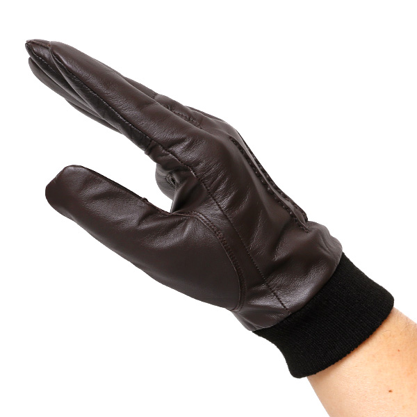  佐々木手袋 日本製 牛革 レザー メンズ 手袋 スマートフォン対応 ダークブラウン ブラウン 茶 茶色 リブ付き カフス付き 防寒 革手袋 本革 国産 オールレザー 化粧箱付き スマホ対応 タッチパネル 操作可能 高級 おしゃれ プレゼント 男性 大人 通勤 三本山 暖かい